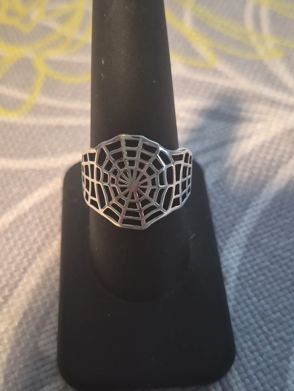Sterling Silver Spiderweb Filigree Ring - Women Jewelry Unisex Size 9